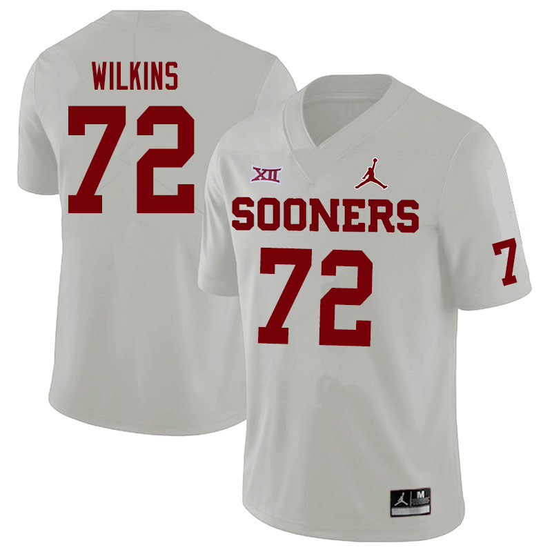 Oklahoma Sooners #72 Stacey Wilkins College Football Jerseys Sale-White